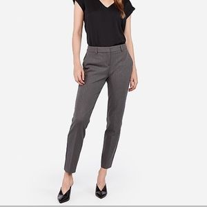 Express Columnist Pant, Grey Pinstripe, Size 4.